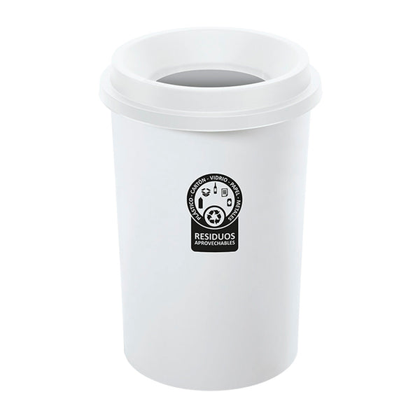 Papelera Evo 50 Litros Manejo Residuos Blanco