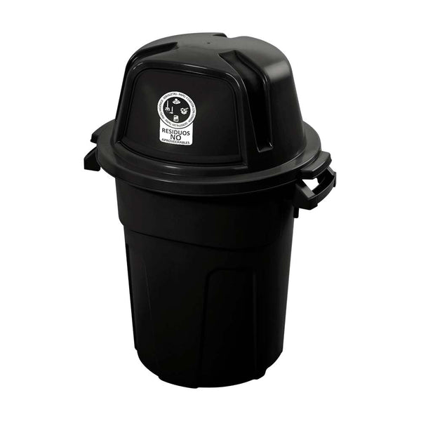 Basurero Manejo Residuos 100 Litros Negro