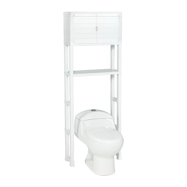 Estante Organizador con Puertas para Baño Blanco