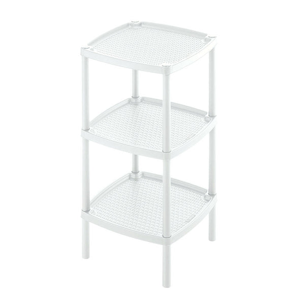 Mesa Multiusos Cuadrada de 3 Niveles Blanco