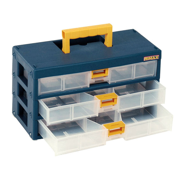 Caja Organizadora Modular Gavetas 3x40 Milimetros Azul Petroleo