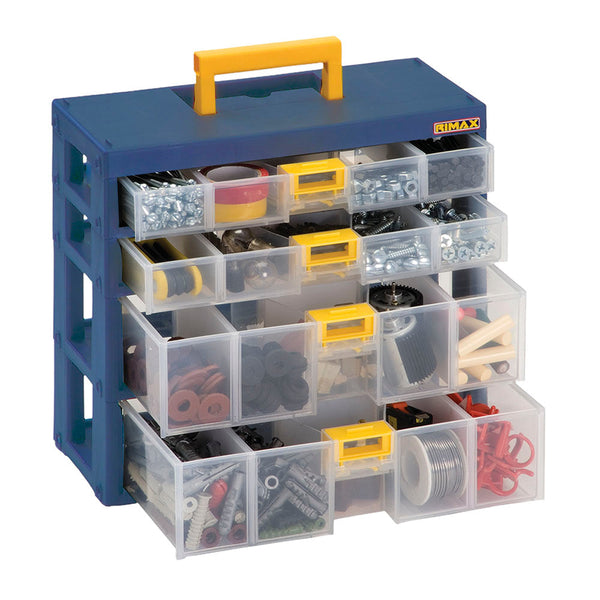 Caja Organizadora Modular Gavetas 2x40 + 2x80 Milímetros Azul Petróleo