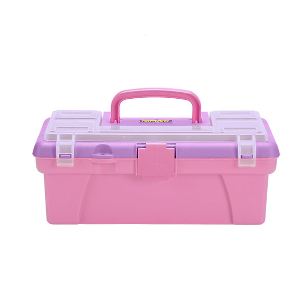 Caja Vanity 12" para Organización Vanity Rosado-Lila