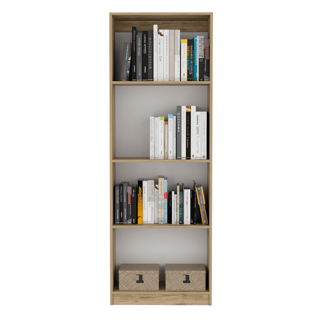 Combo de Bibliotecas Home, Macadamia, Incluye Tres Bibliotecas sin puertas y Tres Complementos - VIRTUAL MUEBLES