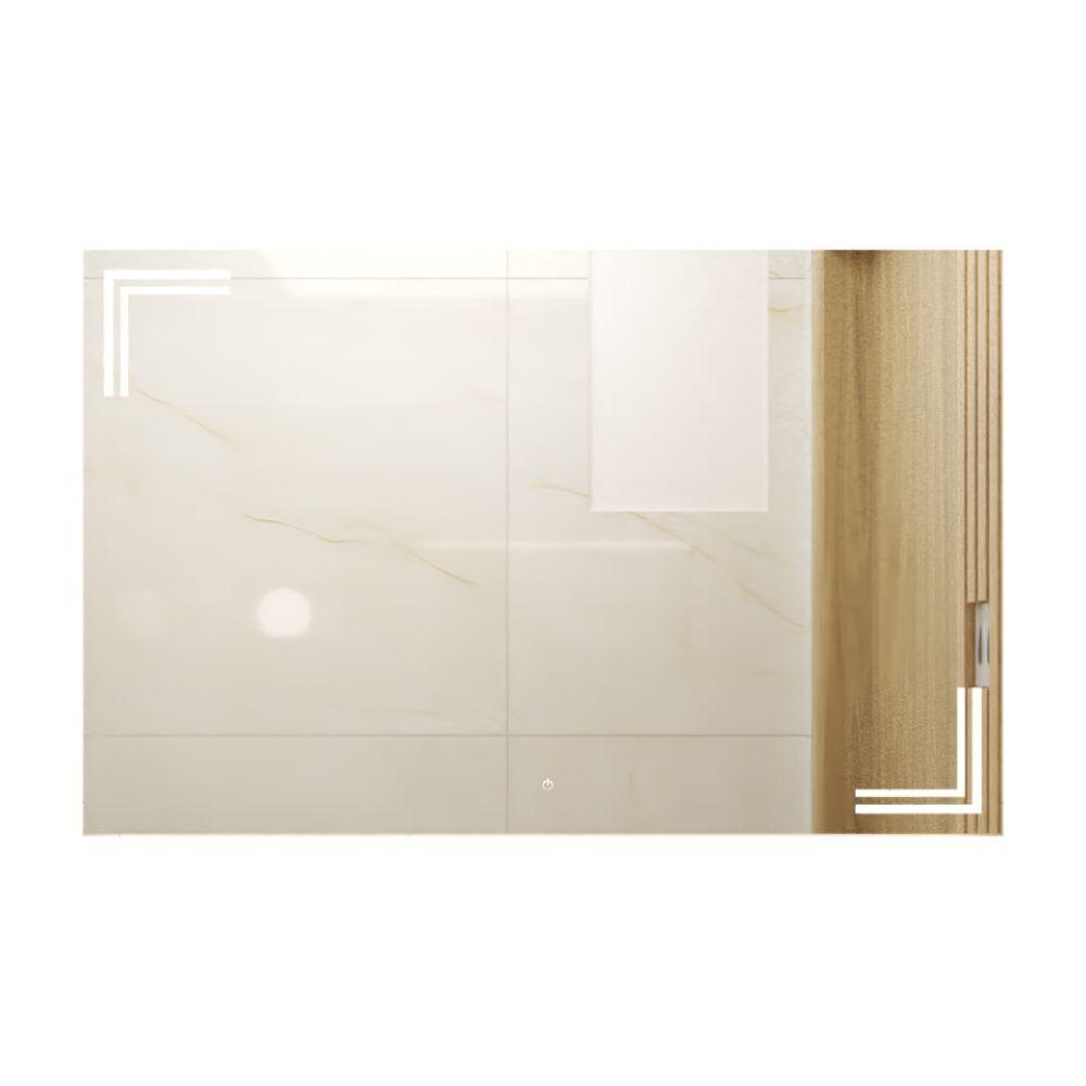 Espejo Iberia led+touch, rectangular condiseño en sandblasting - VIRTUAL MUEBLES