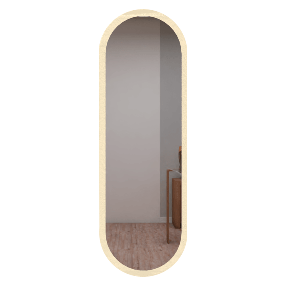 Espejo Oviedo led+touch, Rectangular con extremo superior e inferior en semicirculo - VIRTUAL MUEBLES