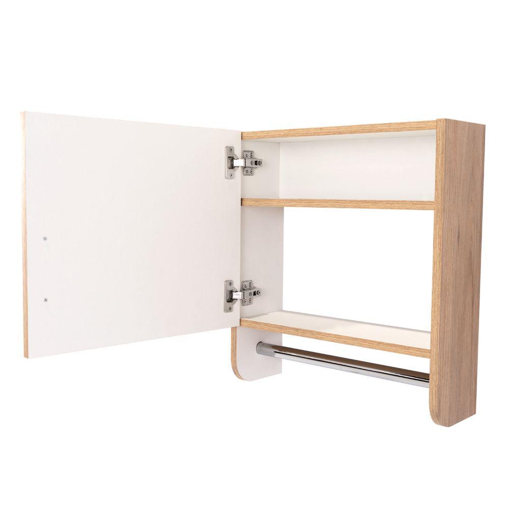 Gabinete de Baño Aqua, Beige y Blanco, Incluye Espejo - VIRTUAL MUEBLES