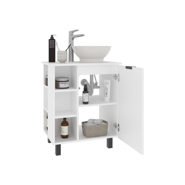 Mueble Para Lavamanos Alegra, Blanco Duqueza, Incluye Lavamanos Vessel Sabina ZF