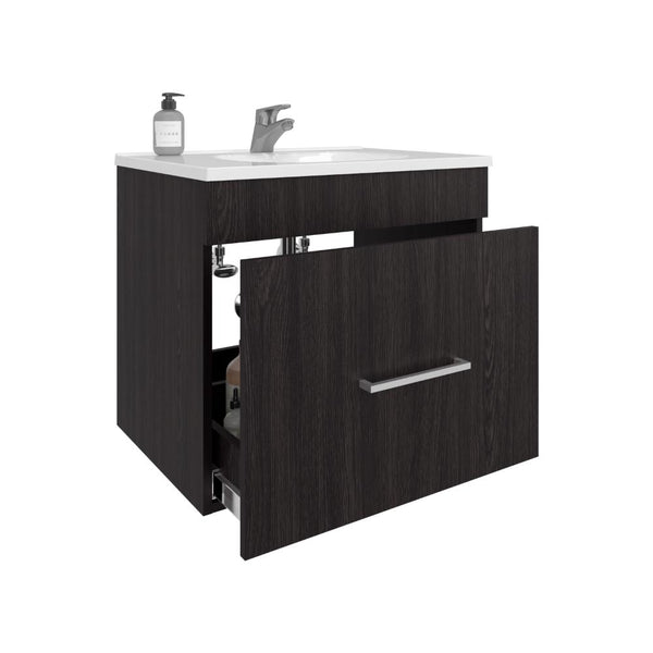 Mueble Para Lavamanos Hatta, Wengue, Incluye Lavamanos Praia 60 ZF