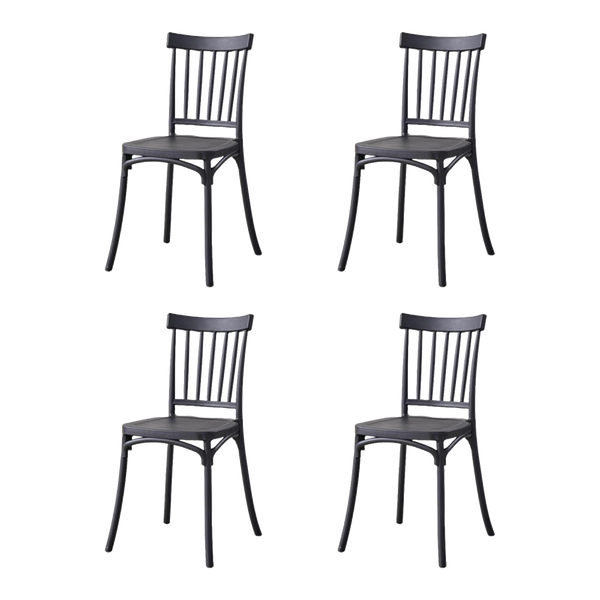 Silla Claus, Color Negro, Con espaldar y diseño minimalista X4
